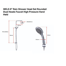 Chrome High Pressure Twin Shower